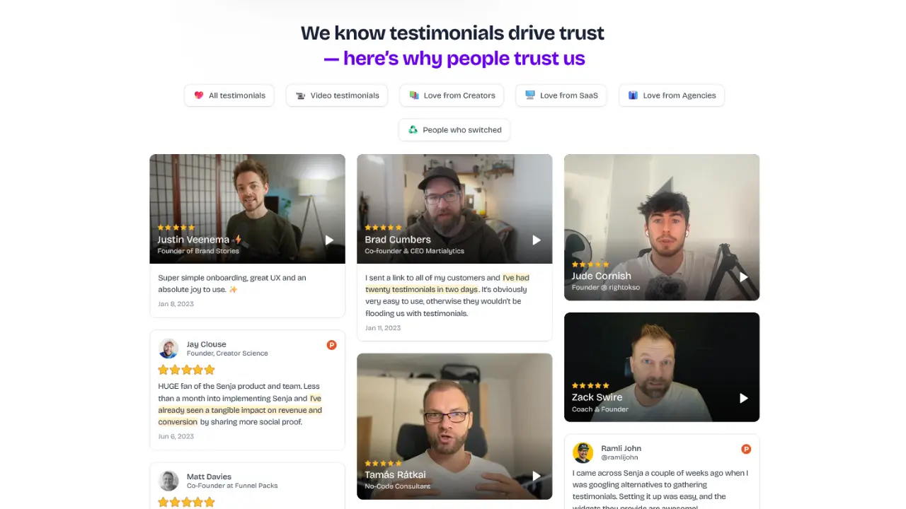 fav-studio-kajabi-testimonials-senja-dashboard-overview.webp