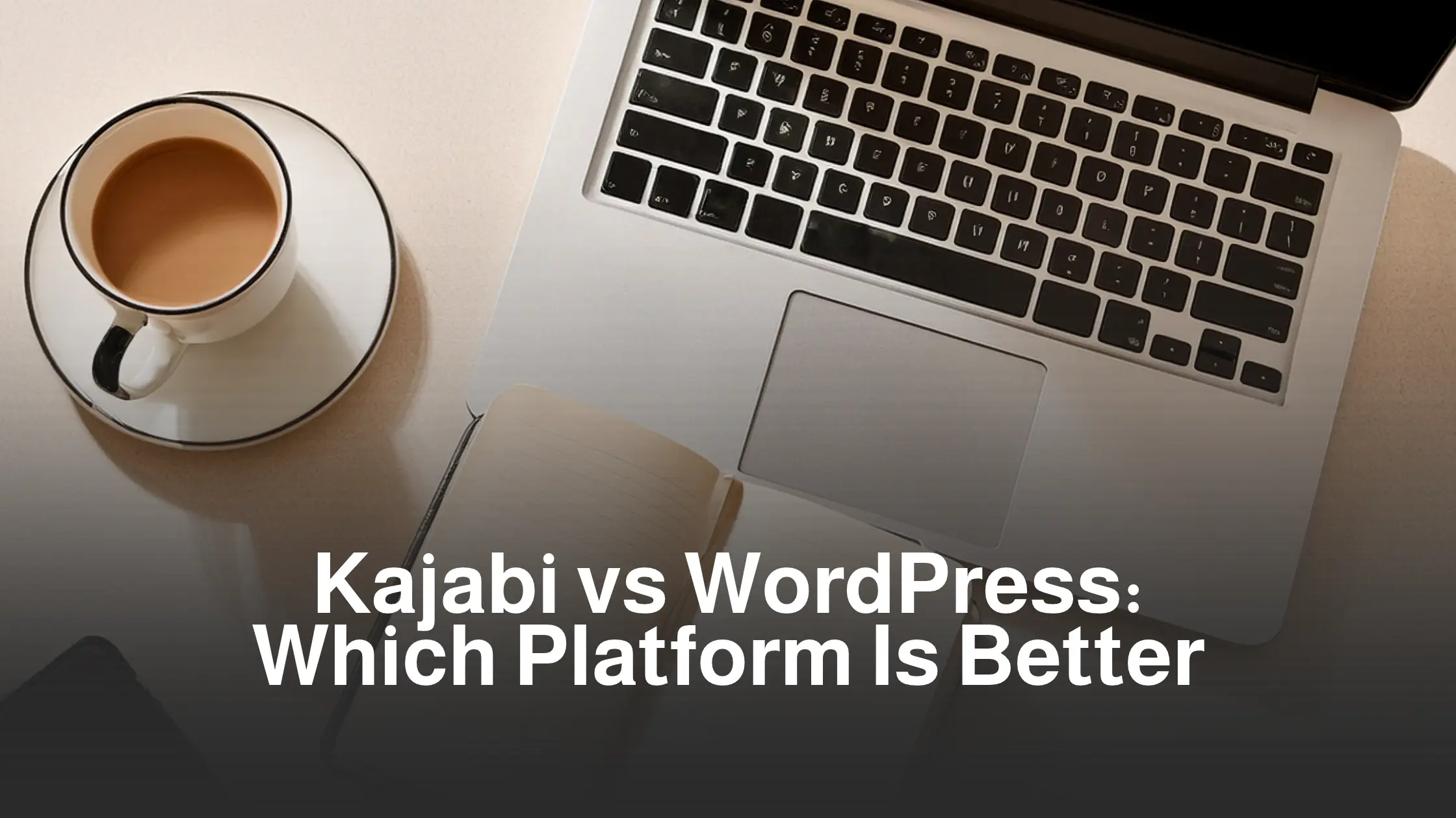 Side-by-side comparison of Kajabi and WordPress platforms for online businesses