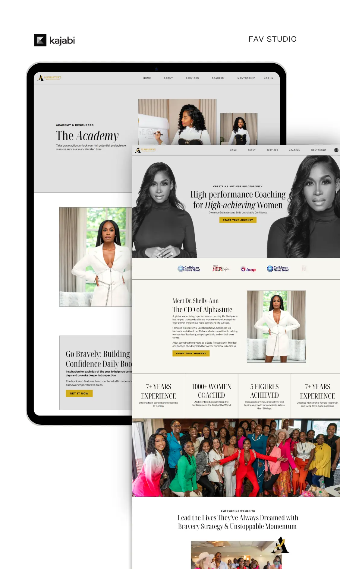 Kajabi mentorship academy landing page example — Alphastute high-converting sales page