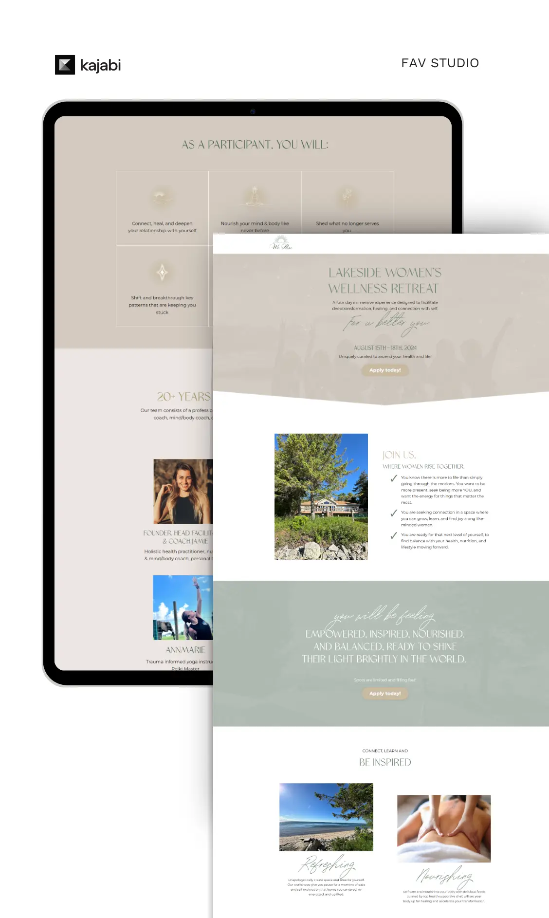 Kajabi retreat landing page example — high-converting experiential offer design
