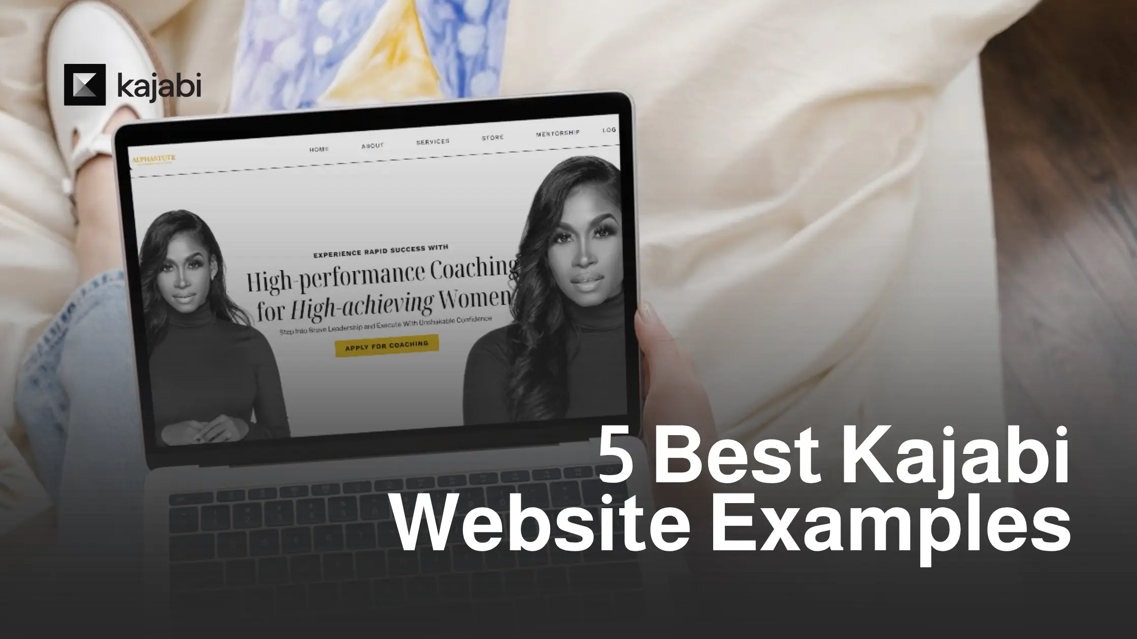 Fav Studio example of a bestselling Kajabi website template customized for coaches