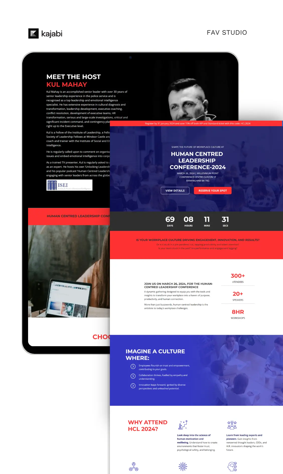 fav-studio-kajabi-corporate-event-landing-page-b2b-design.webp